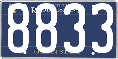 RI license plate 8833
