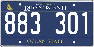 RI license plate 883301