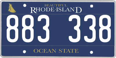 RI license plate 883338
