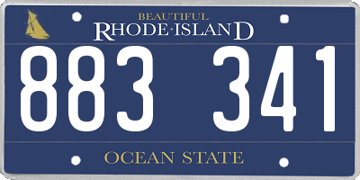 RI license plate 883341