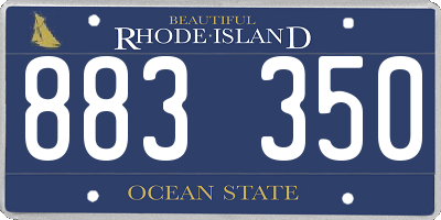 RI license plate 883350