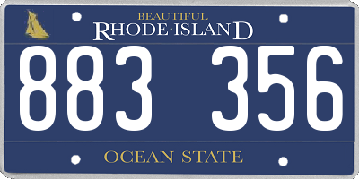 RI license plate 883356