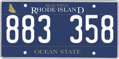 RI license plate 883358