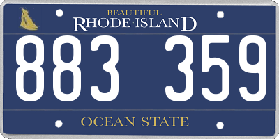 RI license plate 883359