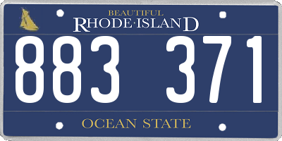 RI license plate 883371
