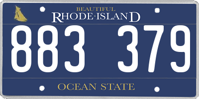 RI license plate 883379