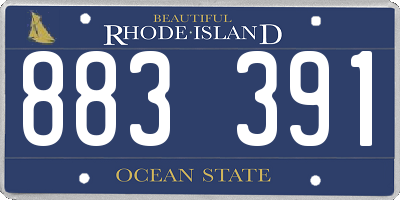 RI license plate 883391