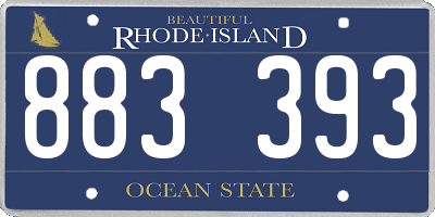 RI license plate 883393
