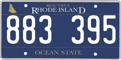 RI license plate 883395