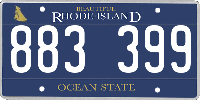 RI license plate 883399