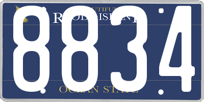 RI license plate 8834