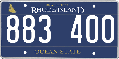 RI license plate 883400
