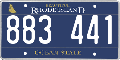 RI license plate 883441