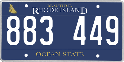 RI license plate 883449