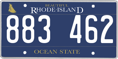 RI license plate 883462