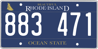 RI license plate 883471