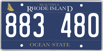 RI license plate 883480