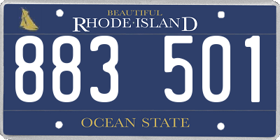 RI license plate 883501