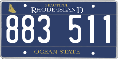 RI license plate 883511
