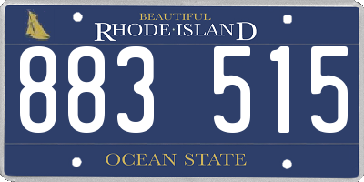 RI license plate 883515