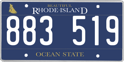 RI license plate 883519