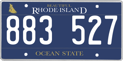 RI license plate 883527