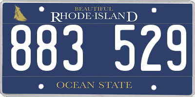 RI license plate 883529