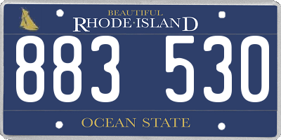 RI license plate 883530