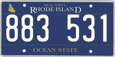 RI license plate 883531