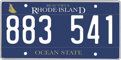 RI license plate 883541