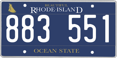RI license plate 883551