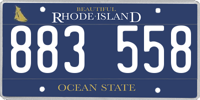 RI license plate 883558