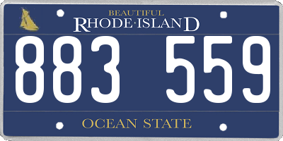 RI license plate 883559