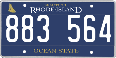 RI license plate 883564
