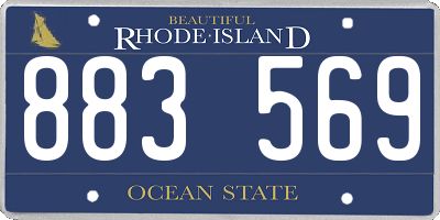 RI license plate 883569