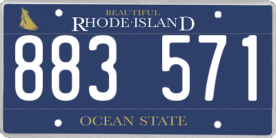 RI license plate 883571