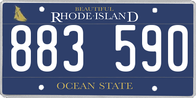 RI license plate 883590