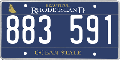 RI license plate 883591