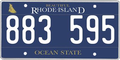 RI license plate 883595