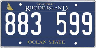 RI license plate 883599