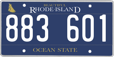 RI license plate 883601