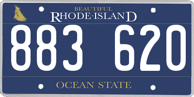 RI license plate 883620