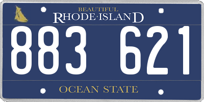 RI license plate 883621
