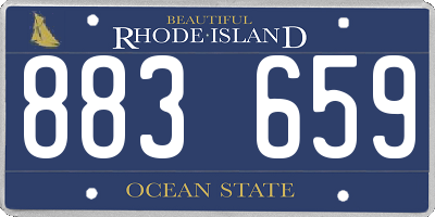 RI license plate 883659