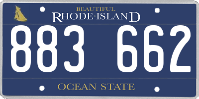RI license plate 883662