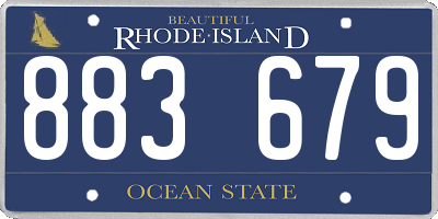 RI license plate 883679