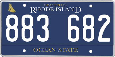 RI license plate 883682