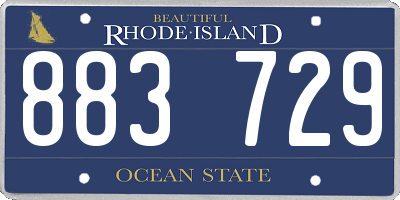 RI license plate 883729