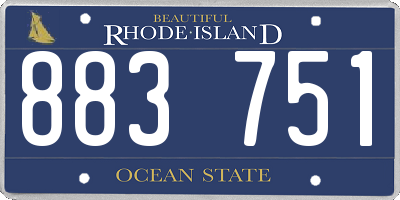 RI license plate 883751