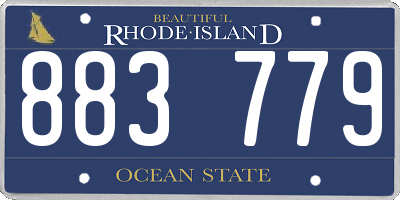 RI license plate 883779